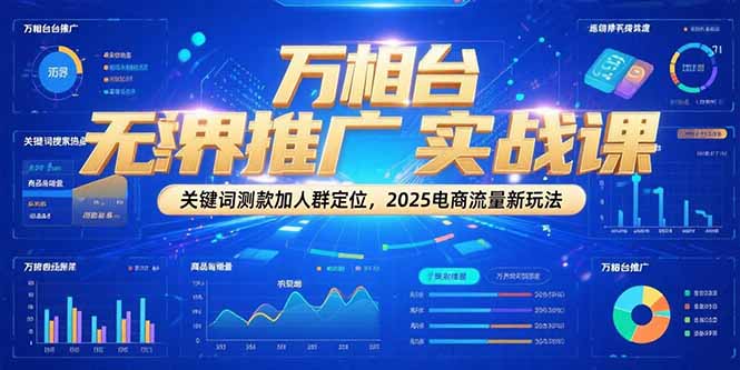 万相台无界推广实战课，关键词测款加人群定位，2025电商流量新玩法-财兔窝项目网