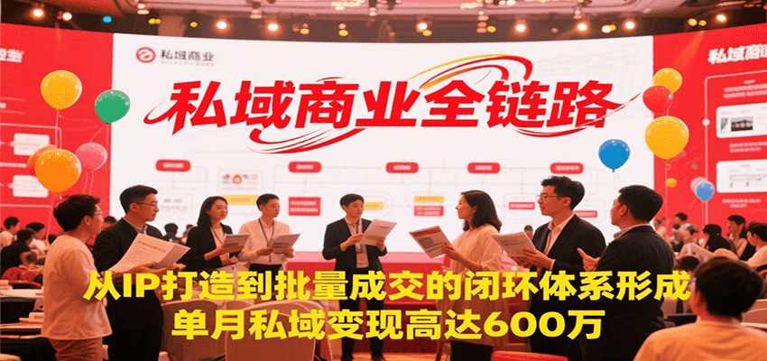 私域商业全链路，从IP打造到批量成交的闭环体系形成，单月私域变现600万-财兔窝项目网