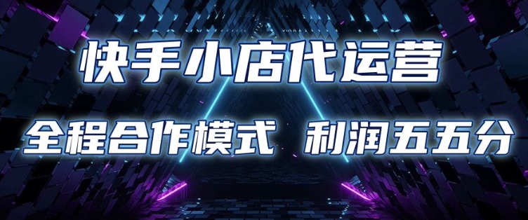 快手小店代运营 限时托管计划 合作模式 利润五五分成【揭秘】-财兔窝项目网