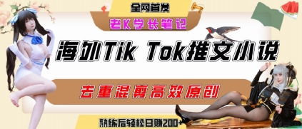 海外tiktok小说推文暴力项目，高停留率，高转化率，上手后一天搞顿饭钱不是问题-财兔窝项目网