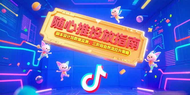 随心推投放指南，脚本设计加数据监测，三阶段自然流拉升策略-财兔窝项目网