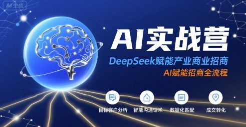 AI实战营：DeepSeek赋能产业商业招商，AI赋能招商全流程-财兔窝项目网