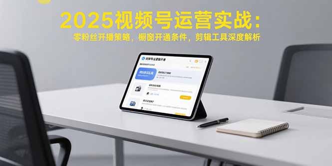 2025视频号运营实战：零粉丝开播策略，橱窗开通条件，剪辑工具深度解析-财兔窝项目网