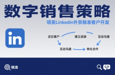 数字销售策略领英LinkedIn外贸精准客户开发-财兔窝项目网