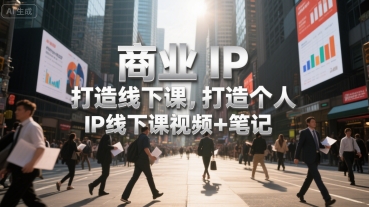 商业IP打造线下课，打造个人 IP线下课视频+笔记-财兔窝项目网