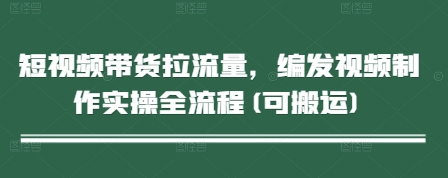 短视频带货拉流量，编发视频制作实操全流程(可搬运)-财兔窝项目网