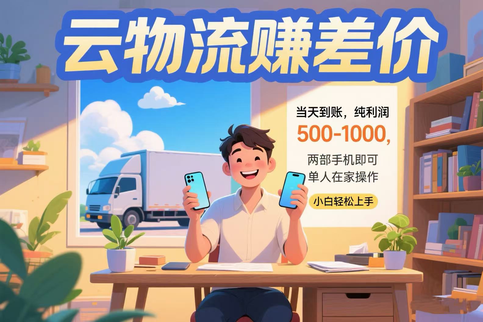 云物流赚差价 当天到账纯利润500-1000 两部手机即可 可单人在家操作 小…-财兔窝项目网