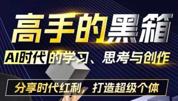 高手的黑箱：AI时代学习、思考与创作-分红时代红利，打造超级个体-财兔窝项目网