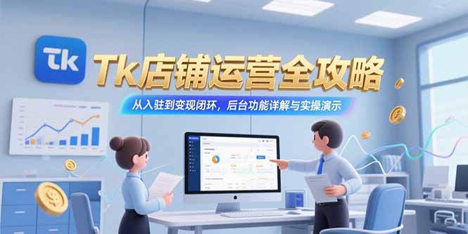 Tk店铺运营全攻略，从入驻到变现闭环，后台功能详解与实操演示-财兔窝项目网