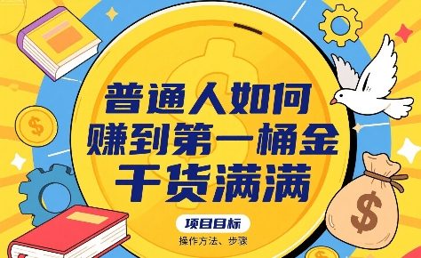 普通人如何賺到第一桶金，干货满满，操作方法及步骤-财兔窝项目网