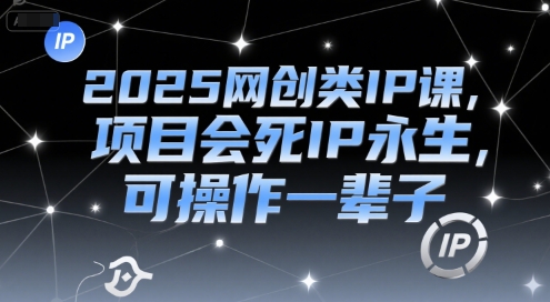 2025网创类IP课，项目会死IP永生，可操作一辈子-财兔窝项目网