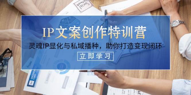 IP文案创作特训营，灵魂IP显化与私域播种，助你打造变现闭环(14节课)-财兔窝项目网