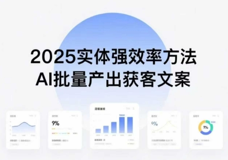 实体强效率方法：AI批量产出获客文案，2025年普通人拥抱AI，实现实体创收-财兔窝项目网