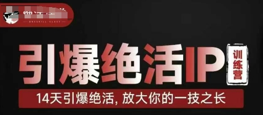 引爆绝活IP训练营，14天引爆绝活，放大你的一技之长-财兔窝项目网