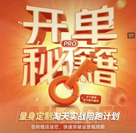 淘宝开单秘籍PRO，量身定制淘天实战陪跑计划，告别做店迷茫、快速突破运营瓶颈期-财兔窝项目网