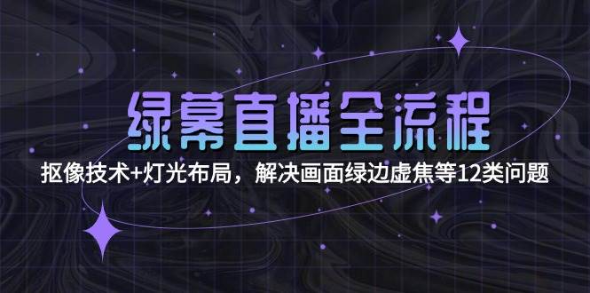 绿幕直播全流程：抠像技术+灯光布局，解决画面绿边虚焦等12类问题-财兔窝项目网