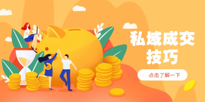私域成交技巧，帮你从入门到精通，破解四大痛点，快速变现，轻松收钱-财兔窝项目网