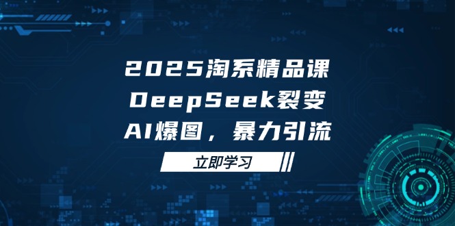 2025 淘系精品课，DeepSeek 裂变，AI 爆图，暴力引流-财兔窝项目网