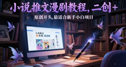 小说推文漫剧教程，二创+原创开头，最适合新手小白项目-财兔窝项目网