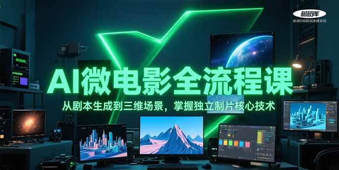 AI微电影全流程课，从剧本生成到三维场景，掌握独立制片核心技术-财兔窝项目网