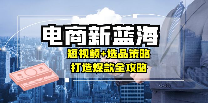 商家必看电商新蓝海：短视频+选品策略，打造爆款全攻略，月入10w+-财兔窝项目网