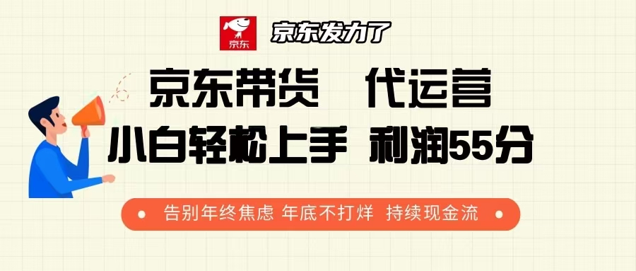 京东带货 代运营 利润55分 告别年终焦虑 年底不打烊 持续现金流-财兔窝项目网