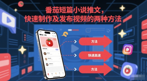 番茄短篇小说推文，快速制作及发布视频的两种方法-财兔窝项目网