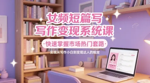 女频短篇写作变现系统课，快速掌握市场热门套路，实现从写作小白到变现达人的蜕变-财兔窝项目网