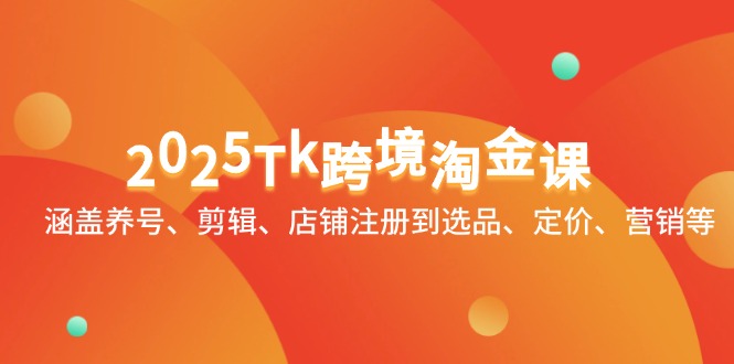 2025Tk跨境淘金课：涵盖养号、剪辑、店铺注册到选品、定价、营销等-财兔窝项目网