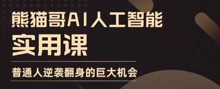 AI人工智能实用课，实在实用实战，普通人逆袭翻身的巨大机会-财兔窝项目网