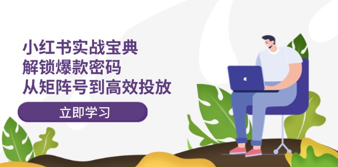 小红书实战宝典：解锁爆款密码，从矩阵号到高效投放-财兔窝项目网