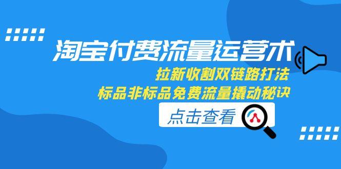 淘宝付费流量运营术，拉新收割双链路打法，标品非标品免费流量撬动秘诀-财兔窝项目网
