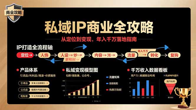 私域IP商业全攻略，从定位到变现，年入千万落地指南-财兔窝项目网