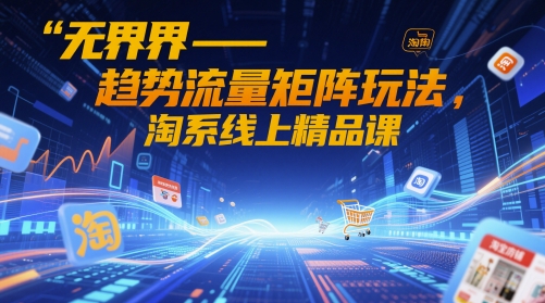 无界-趋势流量矩阵玩法，淘系线上精品课-财兔窝项目网