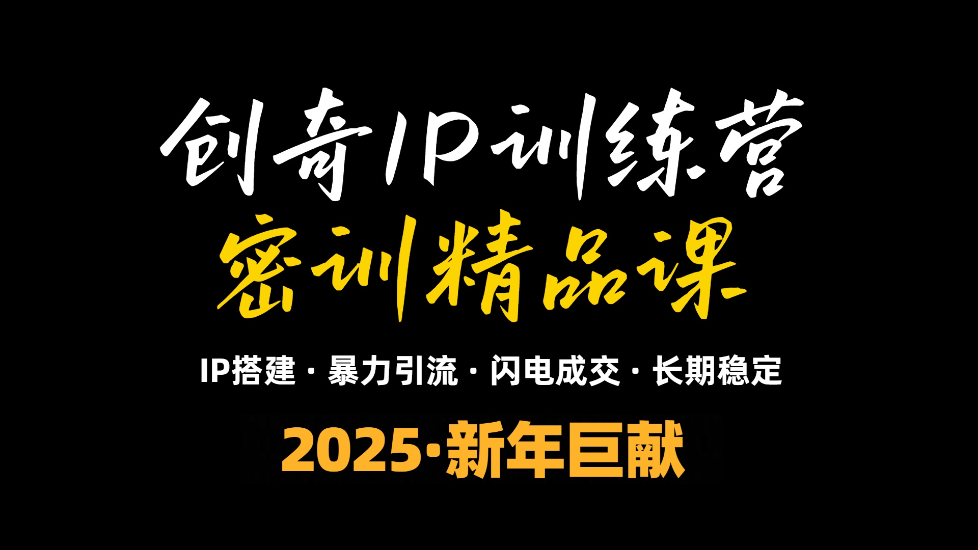 2025年“知识付费IP训练营”小白避坑年赚百万，暴力引流，闪电成交-财兔窝项目网