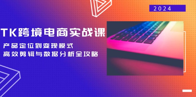 TK跨境电商实战课：产品定位到变现模式，高效剪辑与数据分析全攻略-财兔窝项目网