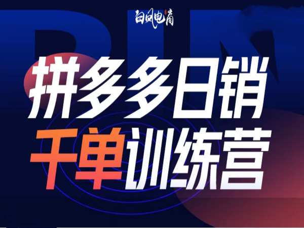 拼多多日销千单训练营第32期，2025开年变化和最新玩法-财兔窝项目网