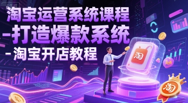 淘宝运营系统课程-打造爆款系统-淘宝开店教程-财兔窝项目网