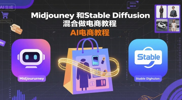 Midjourney和Stable Diffusion混合做电商教程-ai电商教程-财兔窝项目网