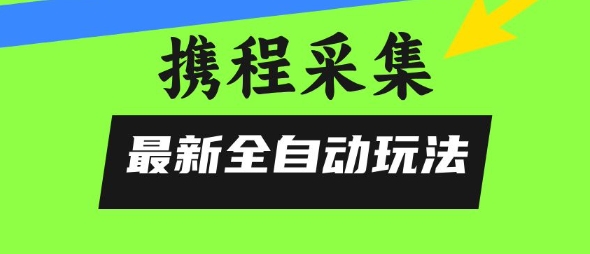 携程信息采集全自动玩法，0风控，无脑开干【揭秘】-财兔窝项目网