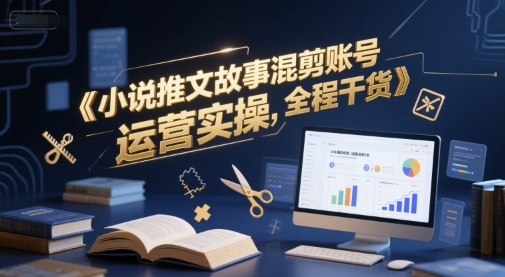 小说推文故事混剪账号运营实操，全程干货-财兔窝项目网
