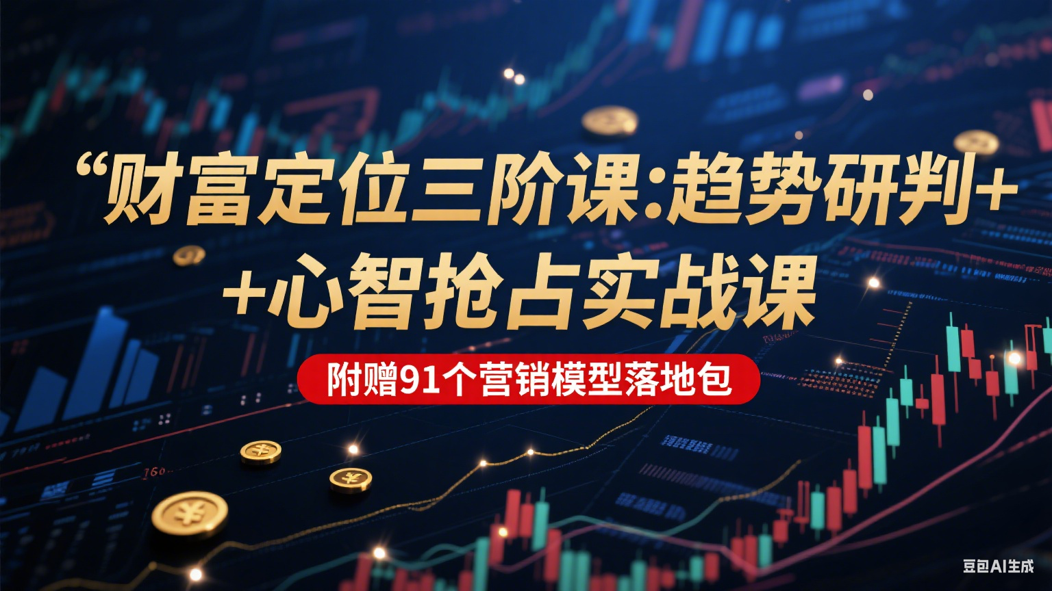 财富定位三阶：趋势研判 + 心智抢占实战课，附赠91个营销模型落地包-财兔窝项目网