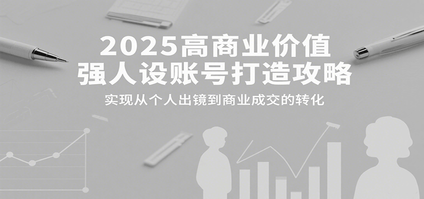 2025高商业价值强人设账号打造攻略，实现从个人出镜到商业成交的转化-财兔窝项目网