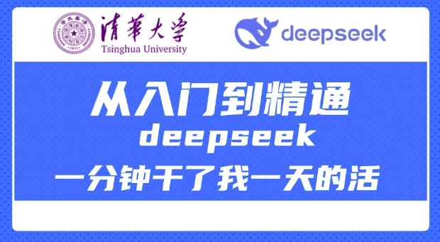 清华大学讲DeepSeek最全教程，从入门到精通，deepseek一分钟干了我一天的活-财兔窝项目网