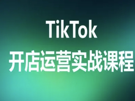 TikTok开店运营实战课程，TK跨境电商实操全流程-财兔窝项目网