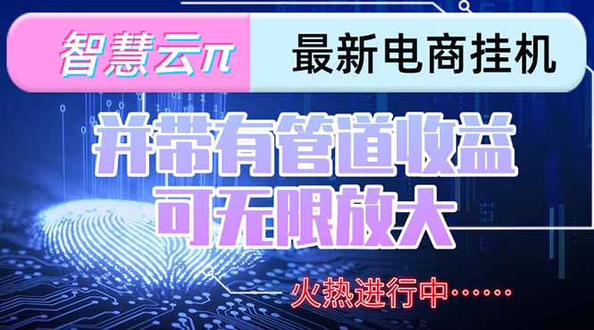 智慧云π电脑挂机单机每天收益300—500+ 并带有团队管道收益 可无限放大-财兔窝项目网