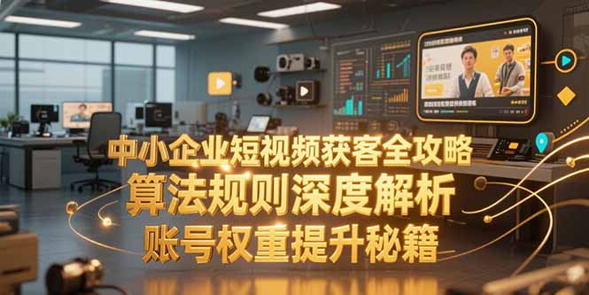 中小企业短视频获客全攻略，算法规则深度解析，账号权重提升秘籍-财兔窝项目网