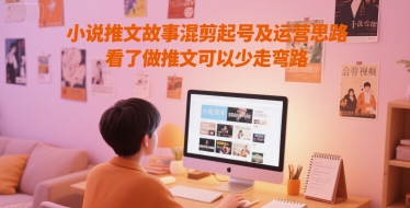 小说推文故事混剪起号及运营思路，看了做推文可以少走弯路-财兔窝项目网
