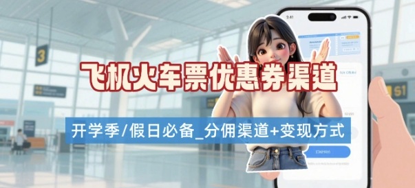 学生党必看！机票火车票优惠券申请渠道 + 项目打法，开学季节日速存-财兔窝项目网