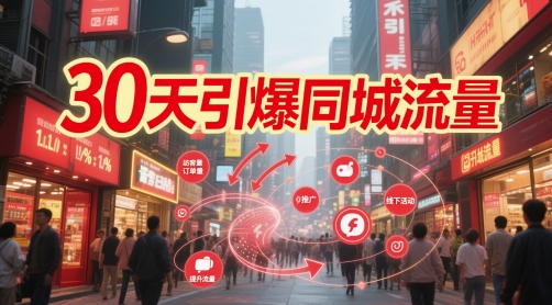 30天引爆同城流量：团购篇 认知篇 流量篇 来客篇 达人篇 老板人设IP篇 投流篇-财兔窝项目网